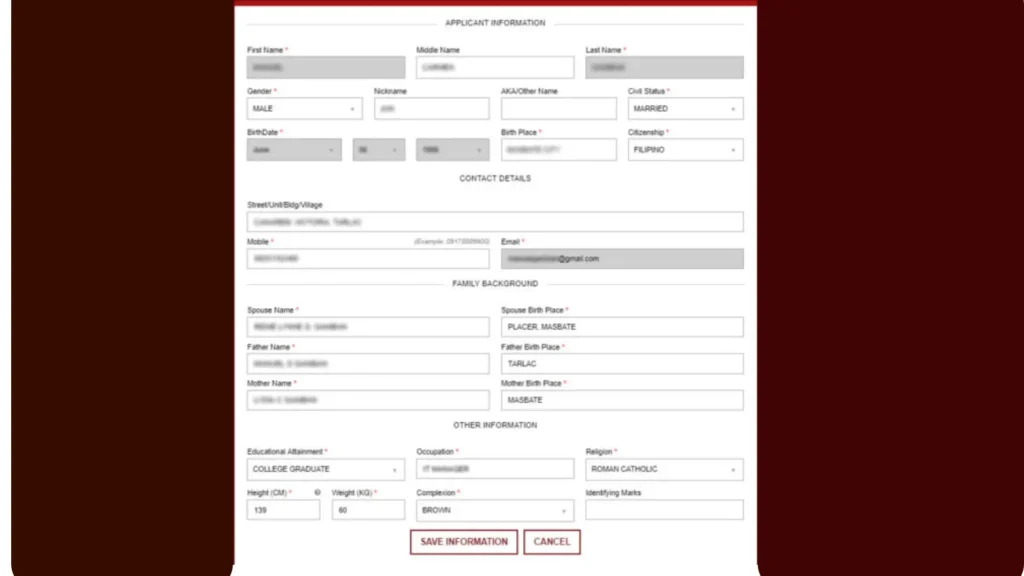 Home 3 NBI Appointment Application Form
