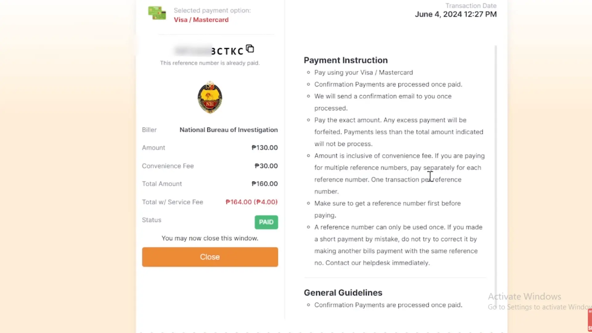 Home 7 nbi Payment done